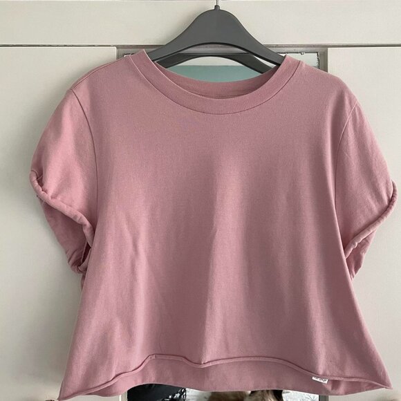 Tops - Topshop pink rolled hem t-shirt